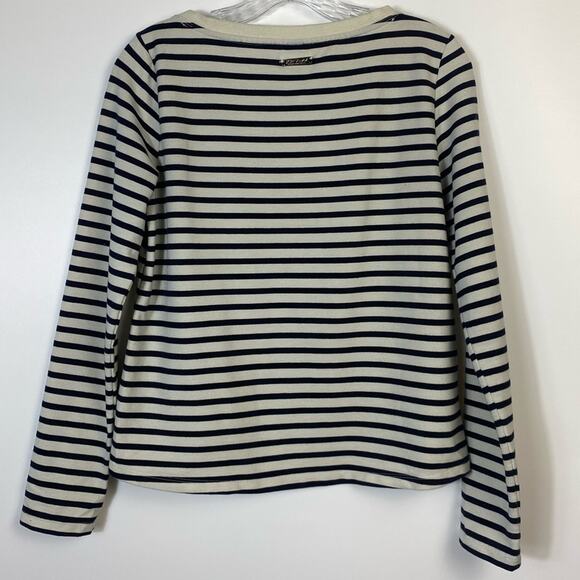 Betsey Johnson Performance Womens Striped Embroidered Kiss Lips Top Size XS - Picture 8 of 13